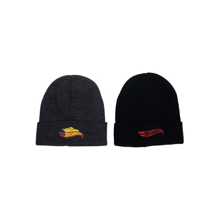 Hot Wheels Men's Licensed Beanie Style Hats, 2-Pack, One Size