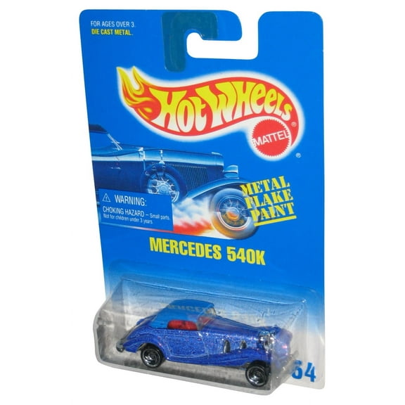 Hot Wheels Mercedes 540K Metal Flake Paint (1990) Purple Toy Car #164 - (Razor Rims)