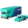 thumbnail image 1 of Hot Wheels Mercedes Benz 190E and Fleet Flyer Premium Collector Vehicle Playset, 1 of 7