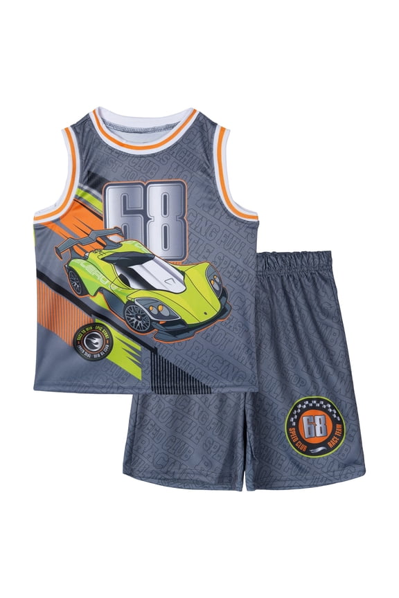 Mesh Jersey Athletic Tank Top and Basketball Shorts Outfit Set Toddler to Big Kid