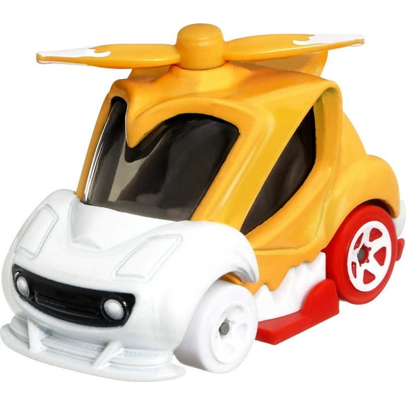 Hot Wheels Miles Tails Prower Character Car, Collectible 1:64 Scale Toy Car Inspired by Sonic the Hedgehog