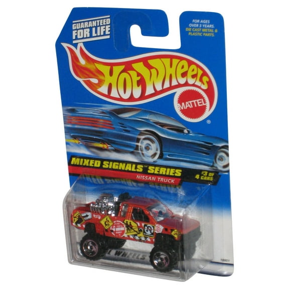 Hot Wheels Mixed Signal Series 3/4 (1996) Orange Nissan Truck Toy #735