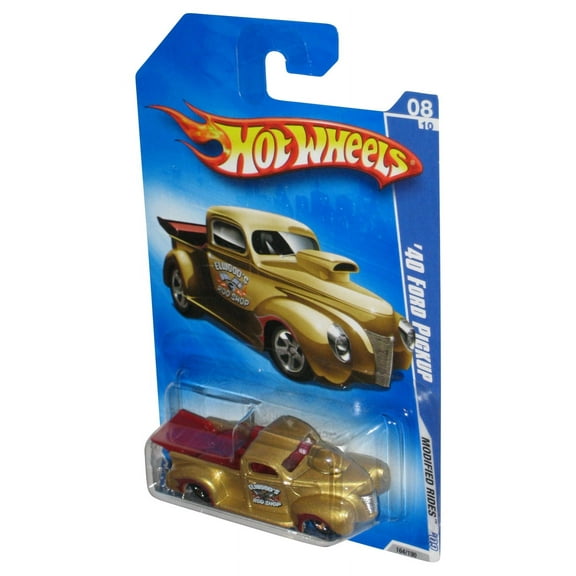 Hot Wheels Modified Rides 8/10 '09 Gold '40 Ford Pickup Toy Truck 164/190