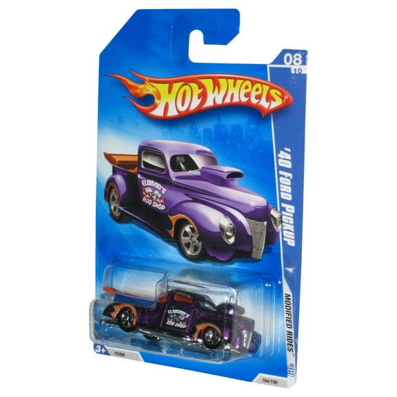 Hot Wheels Modified Rides 8/10 '09 Purple '40 Ford Pickup Toy Truck 164/190