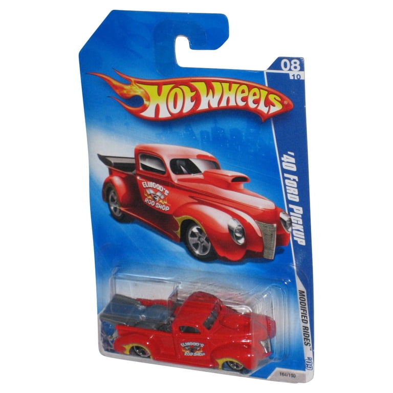 Hot Wheels Modified Rides 8/10 '09 Red '40 Ford Pickup Toy Truck