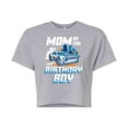 thumbnail image 1 of Hot Wheels - Mom Of Birthday Boy - Juniors Cropped Cotton Blend T-Shirt, 1 of 4