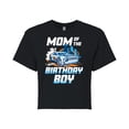 thumbnail image 1 of Hot Wheels - Mom Of Birthday Boy - Juniors Cropped Cotton Blend T-Shirt, 1 of 4