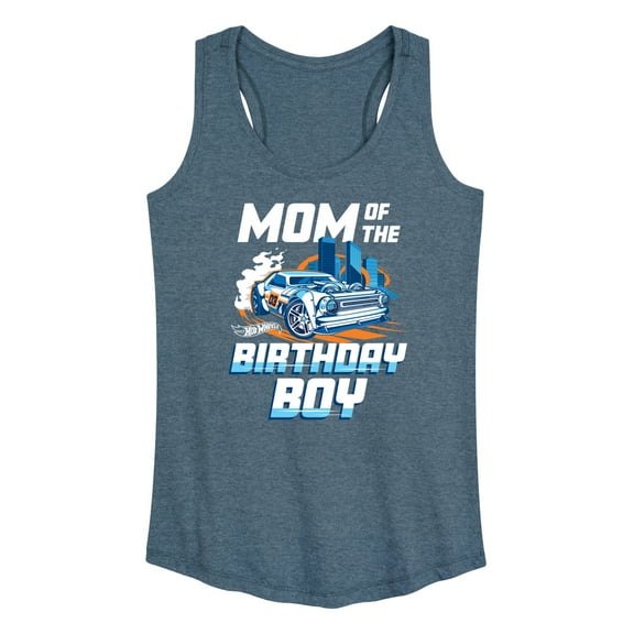 Hot Wheels - Mom Of Birthday Boy - Women's Racerback Tank Top