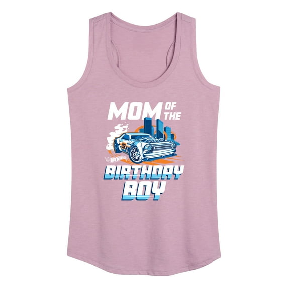 Hot Wheels - Mom Of Birthday Boy - Women's Racerback Tank Top