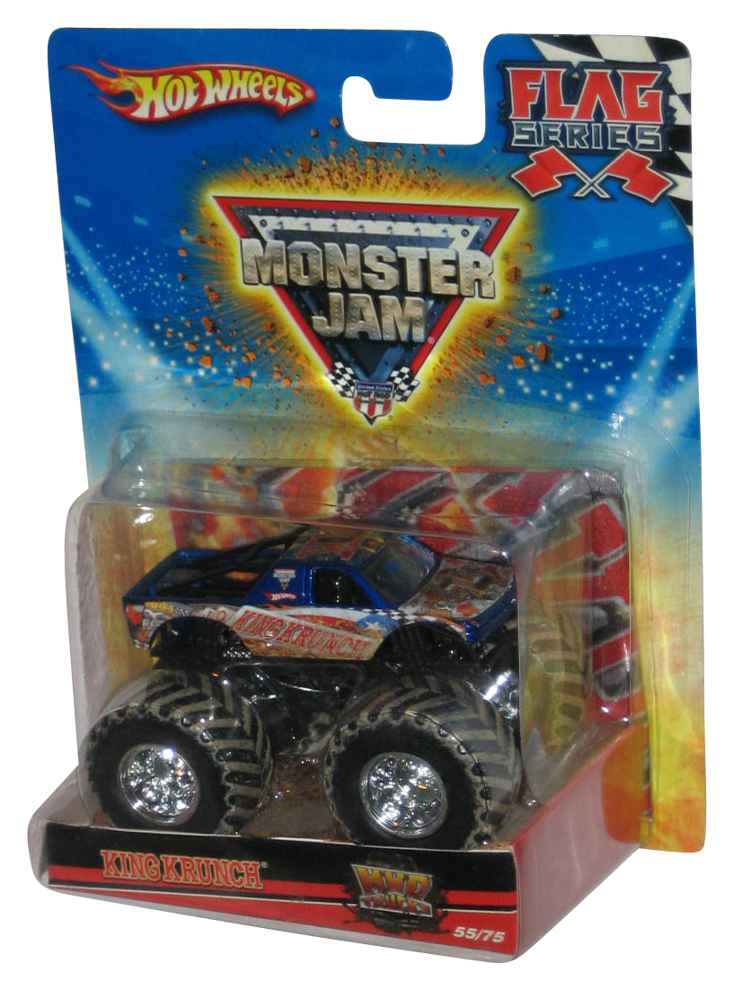 Hot Wheels Monster Jam (2009) King Krunch Blue Flag Series Toy Truck 55