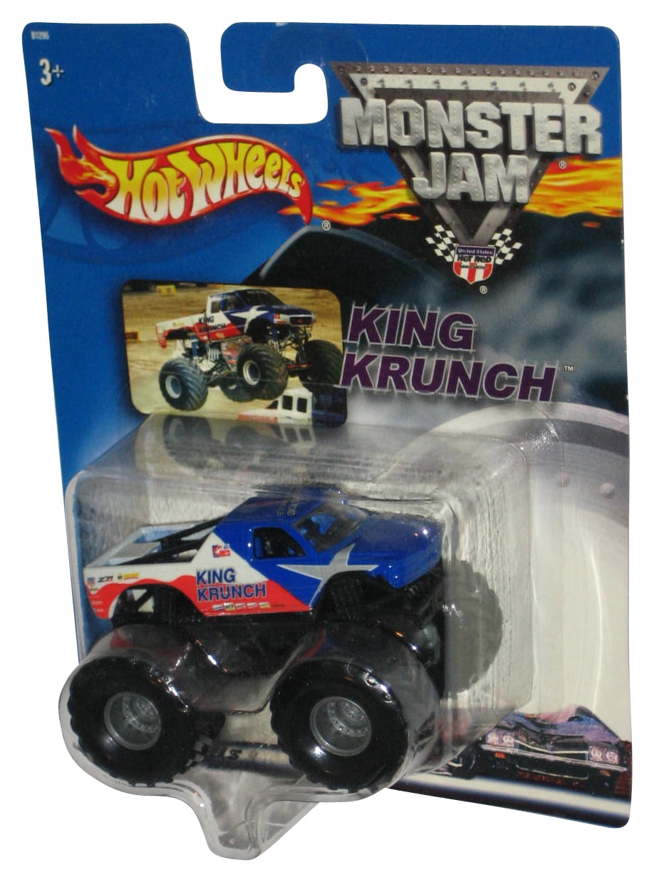 Hot Wheels Monster Jam King Krunch (2002) Mattel Red White & Blue Toy