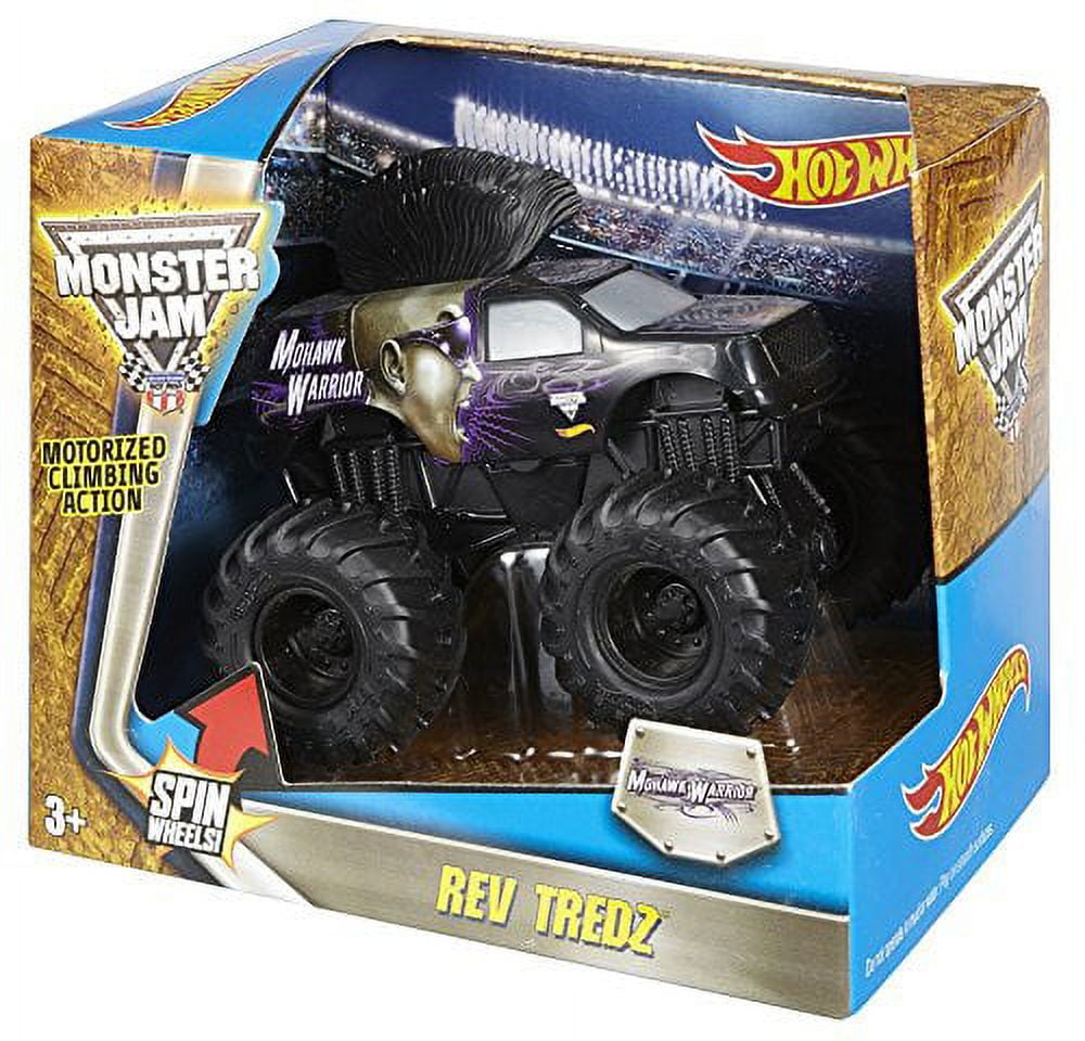 Hot Wheels Monster Jam Rev Tredz Mohawk Warrior Monster Truck 1:43