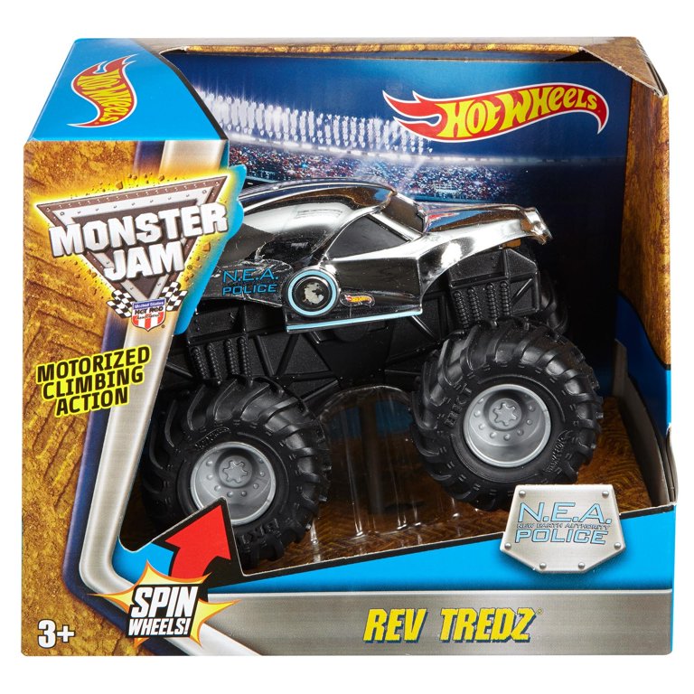 Hot Wheels Monster Jam Rev Tredz N.E.A. Police Vehicle