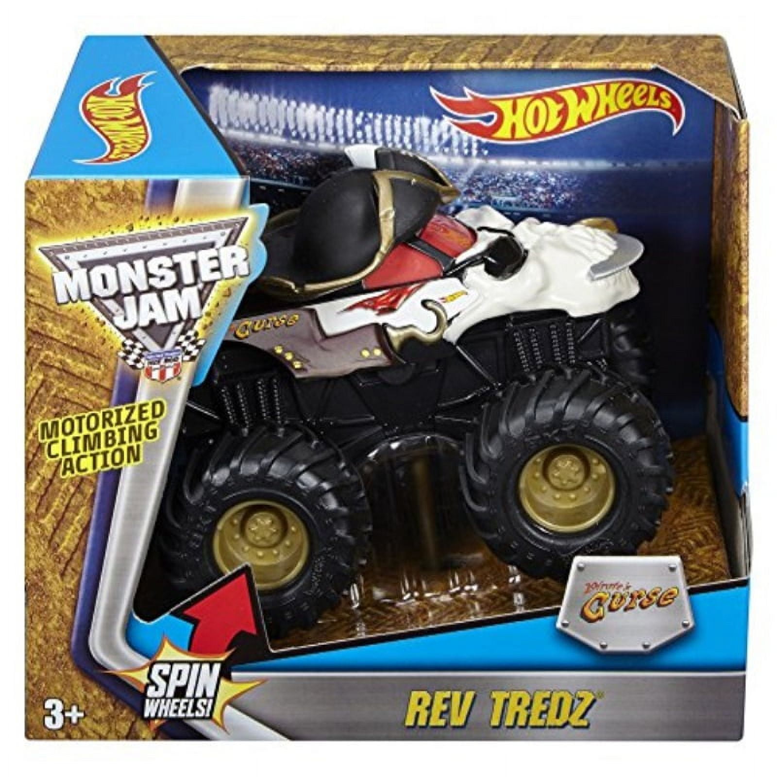 Hot Wheels Monster Jam Rev Tredz Pirate Vehicle (1:43 Scale Hot Wheels Monster Jam Rev Tredz Pirate Vehicle (1:43 Scale