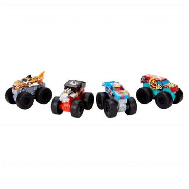 Hot Wheels Monster L&S Hero Truck Toy, Set of 4