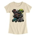 thumbnail image 1 of Hot Wheels - Monster Truck Grids - Youth Girls Short Sleeve T-Shirt, 1 of 4