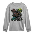 thumbnail image 1 of Hot Wheels - Monster Truck Grids - Youth Boys Long Sleeve Graphic T-Shirt, 1 of 4