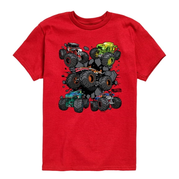 Hot Wheels - Monster Truck Grids - Youth Short Sleeve Graphic T-Shirt