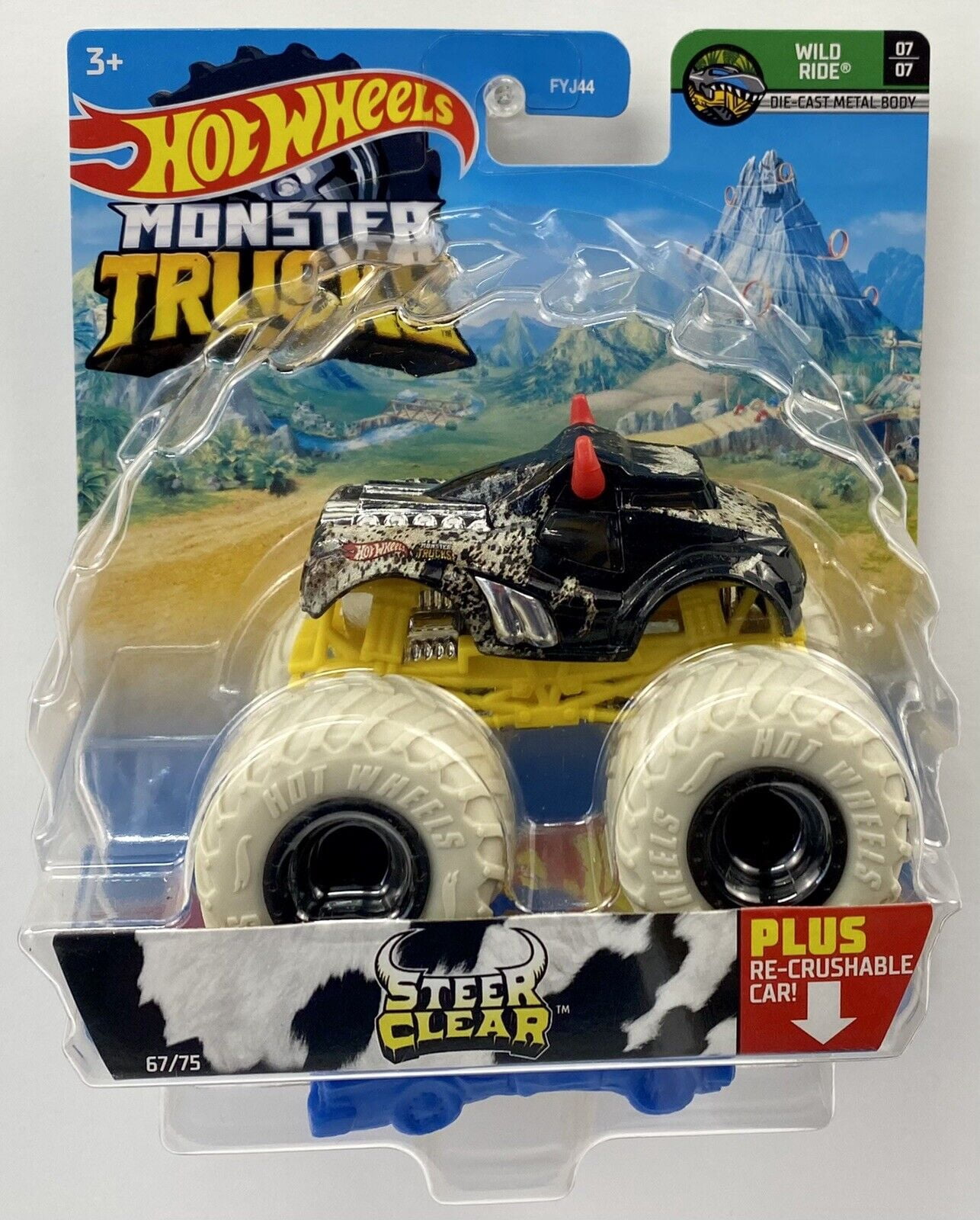 Hot Wheels Monster Truck STEER CLEAR 1:64 2021 67/75 Wild Ride 07/07 ...