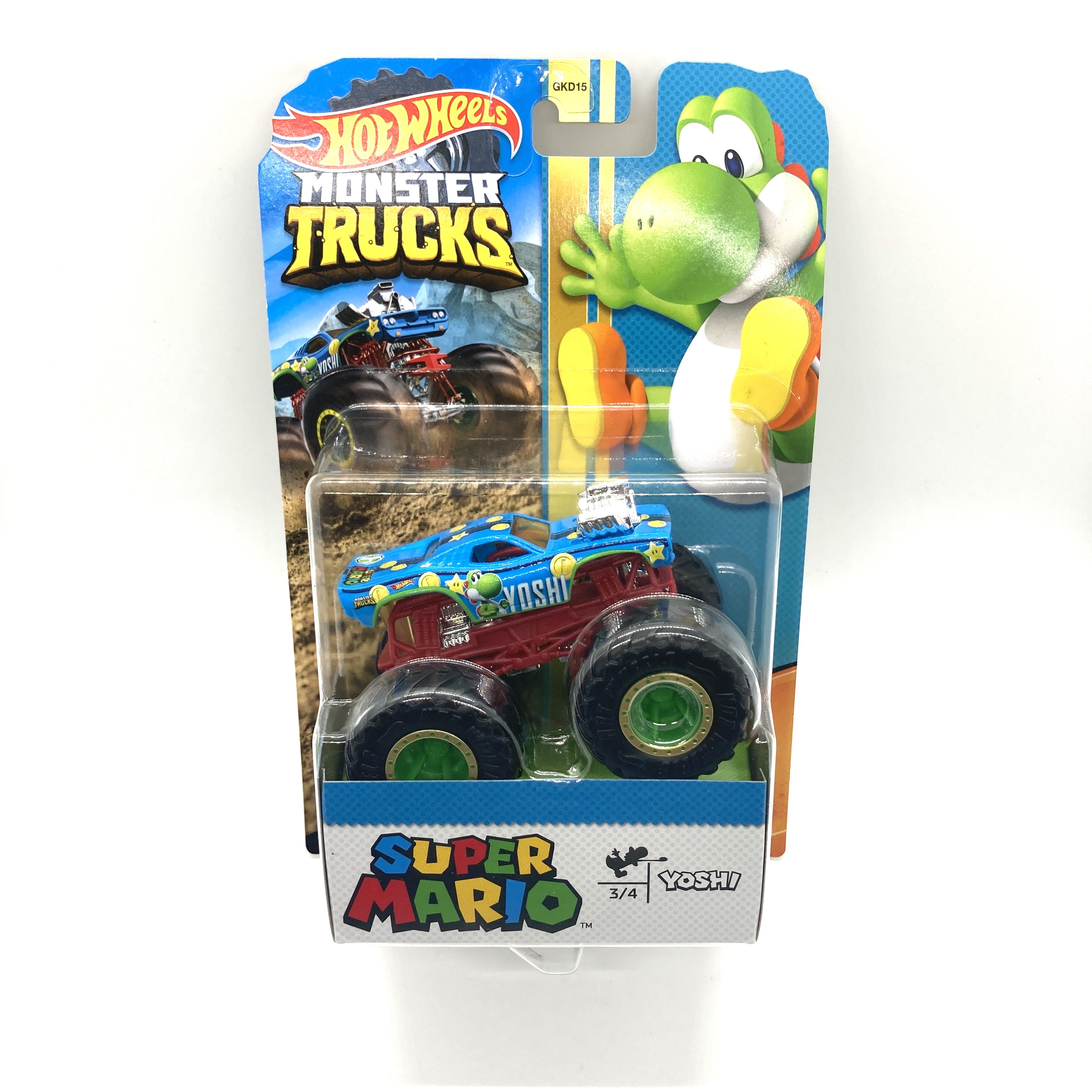 Hot Wheels Monster Truck Super Mario Yoshi 3/4 Truck