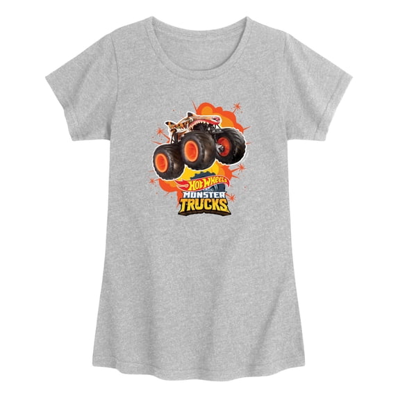 Hot Wheels - Monster Truck - Toddler Girls Fitted Short Sleeve T-Shirt