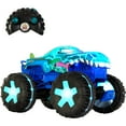 thumbnail interactive-video image 1 of Hot Wheels Monster Trucks 1:15 Scale Mega-Wrex Alive Remote-Control Vehicle, Battery-Powered RC with Interactive Lights & Sounds, 1 of 8
