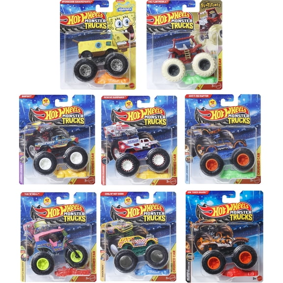Hot Wheels Monster Trucks 1:64 8-Piece E Assortment