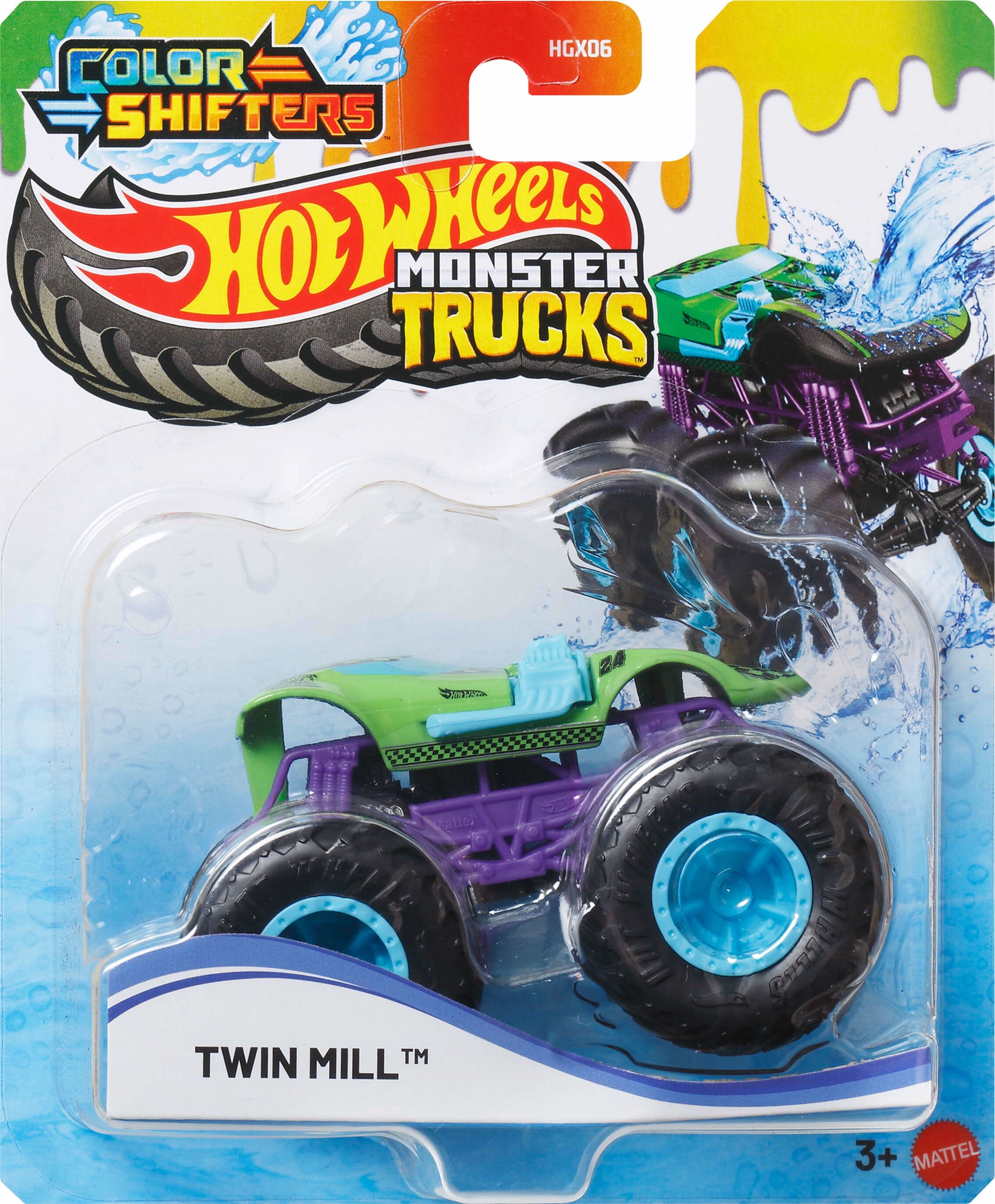 Hot Wheels Monster Trucks 1:64 Color Shifters, 1 Toy Truck Changes ...