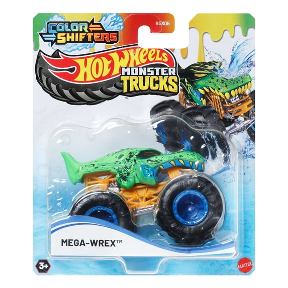 Hot Wheels Monster Trucks 1:64 Color Shifters, 1 Toy Truck Changes Colors in Water (Styles May Vary)