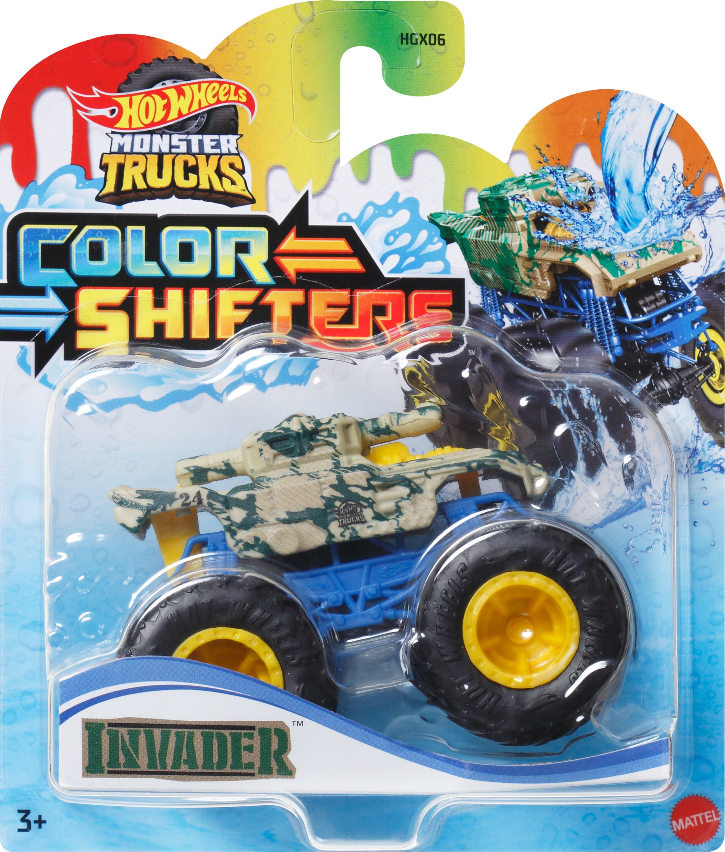 Hot Wheels Monster Trucks 1:64 Color Shifters, 1 Toy Truck
