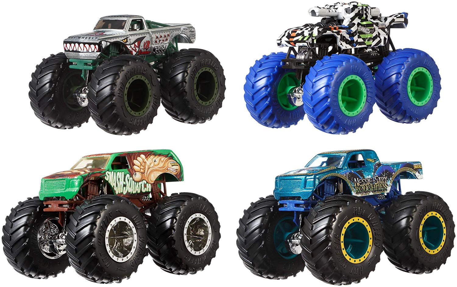 Hot Wheels Monster Trucks Creature 3-Pack, 3 Toy Trucks For Kids 3 Years  Old & Up