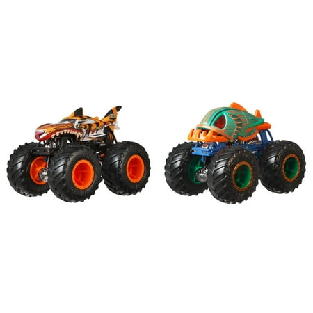 Hot Wheels Monster Trucks 1:64 Scale Demolition Doubles 2-Packs with 2 Vehicles