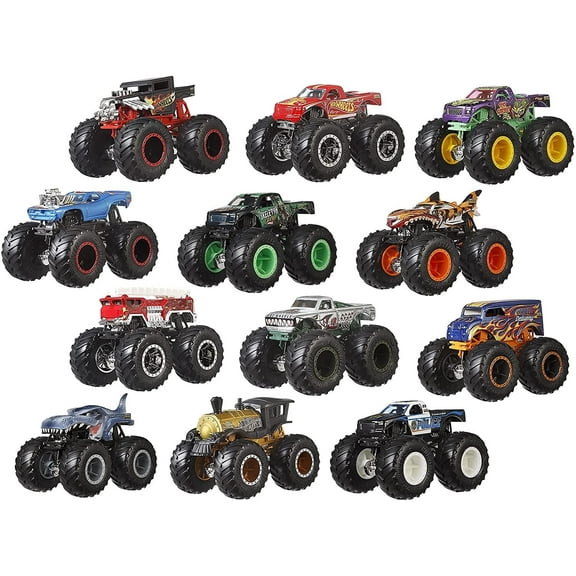 Hot Wheels Monster Trucks 1:64 Scale Die-Cast Ultimate Chaos 12 Pack Toy Vehicles for Kids Ages 3 years and older