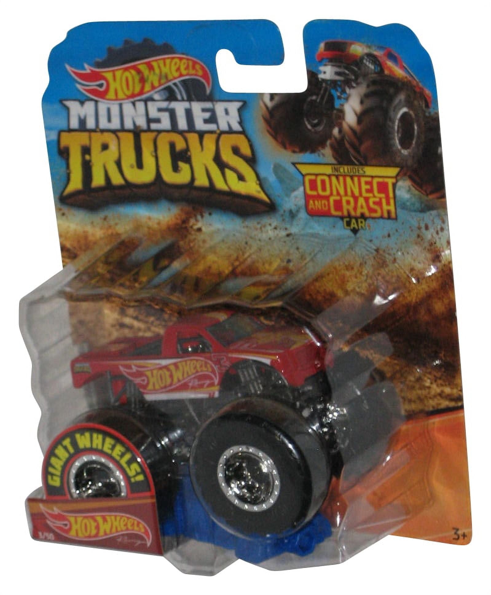 Hot Wheels Monster Trucks Spider-Man Character Vehicle - Connect and Crash  Car Included 30/50 1:64 - Red and Black Vehicle with Giant Wheels