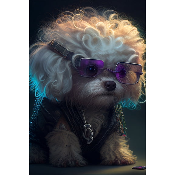 24x36 gallery poster, Cyberpunk Maltipoo p3