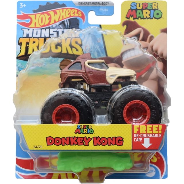Hot Wheels Monster Trucks 2021 164 Scale Truck with Recrushable Car