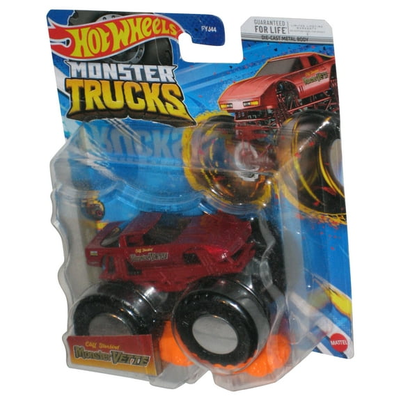 Hot Wheels Monster Trucks (2022) Red Cliff Stardust Vette Toy Truck