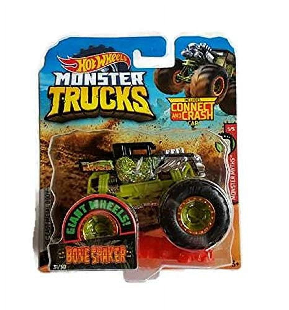 Hot Wheels Monster Trucks #31/50 Bone Shaker with Connect and Crash Car