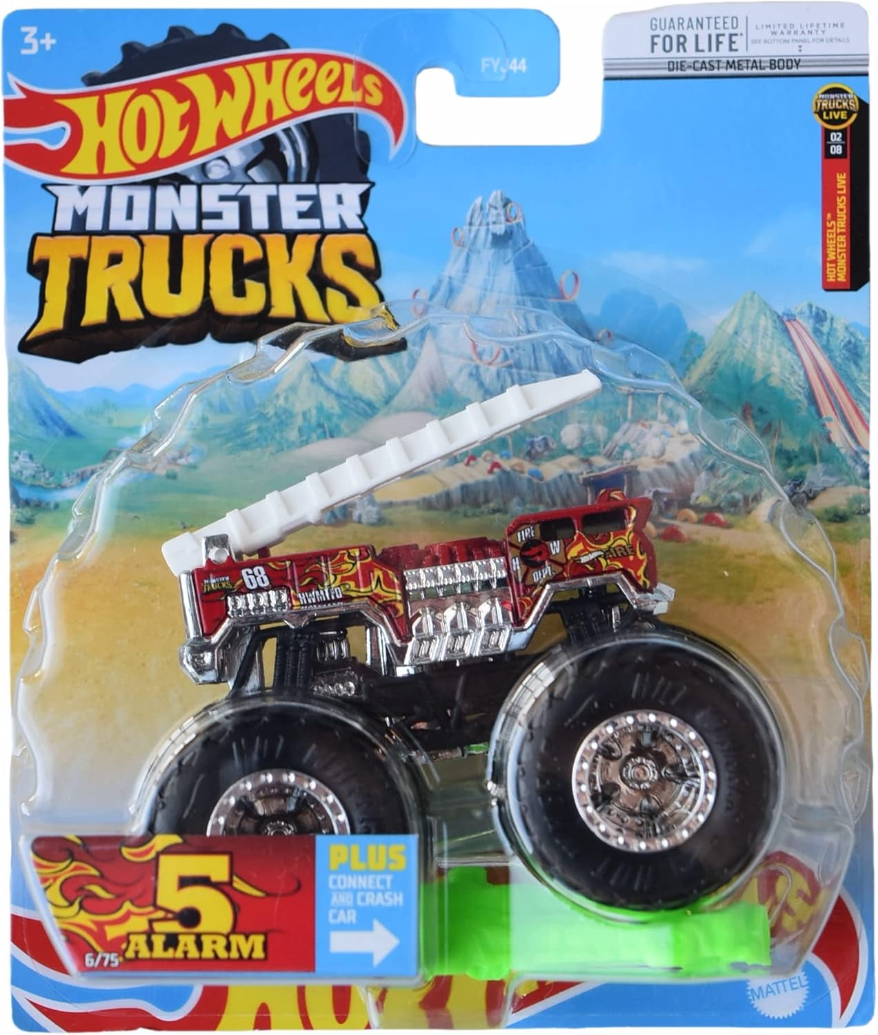 Hot Wheels Monster Trucks 5 Alarm Connect and Crash Car