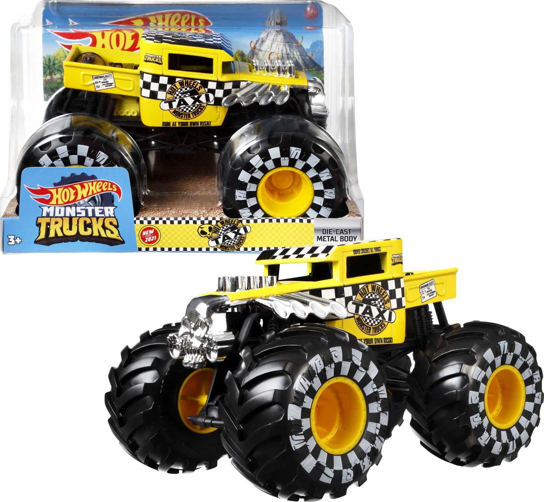 Hot Wheels Monster Trucks Bone Shaker 1:24 Scale Die-Cast Toy Vehicles For  Kids 3 Years and Up 