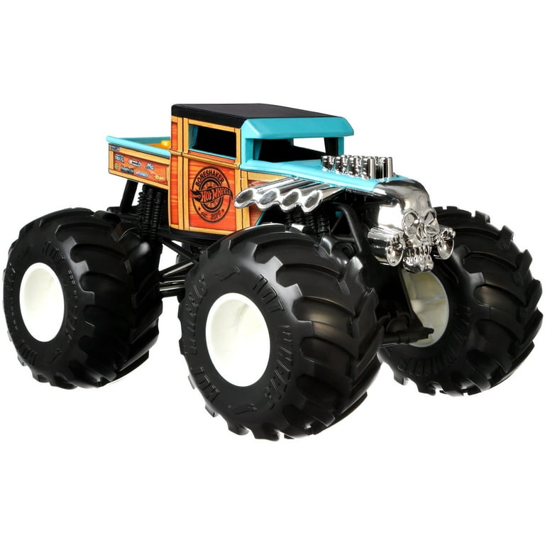 Hot Wheels 2022 - Monster Truck / Color Shifter - Bone Shaker - White to  Black with Flames