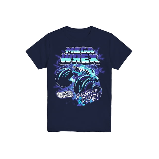 Hot Wheels Monster Trucks, Boys' Graphic T-Shirt, Mega Wrex, Sizes 4-18