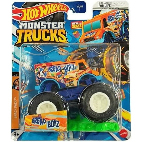 Hot Wheels Monster Trucks Bread Boyz (Orange) Snack Pack 1:64 Scale