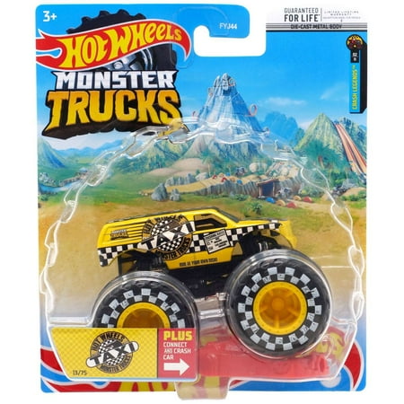 Hot Wheels Monster Trucks Crash Legends Diecast Car 1:64 Scale (Taxi)
