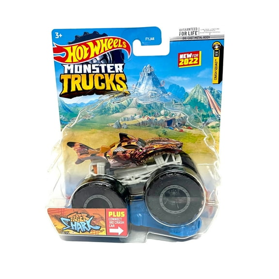 Hot Wheels Monster Trucks Crash Squad New 2022 Tiger Shark 54/74 Truck
