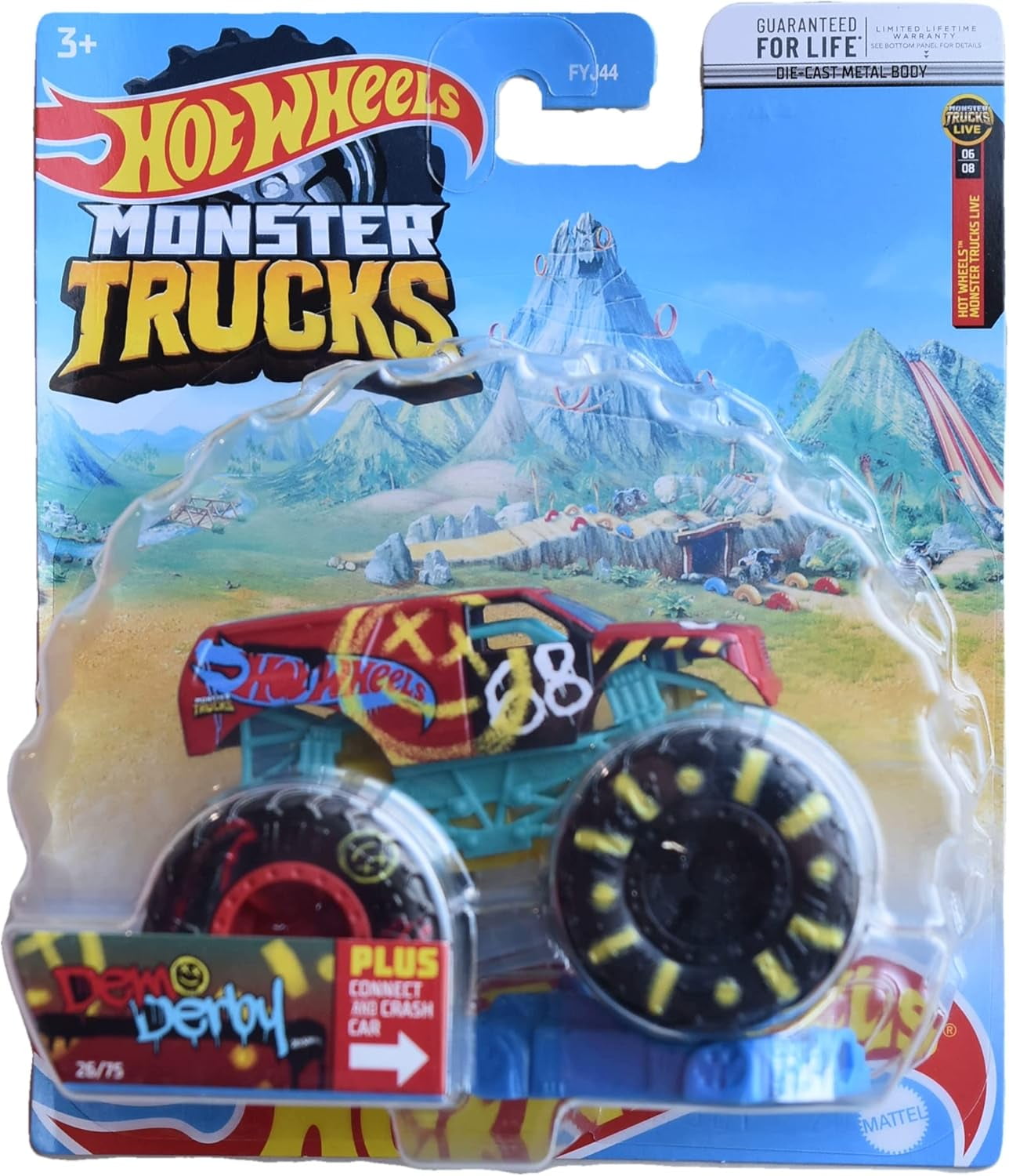 Hot Wheels Monster Trucks Demo Derby, Connect and Crash Car, Demo Derby
