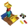 thumbnail image 1 of Hot Wheels Monster Trucks Demo Derby Jump Challenge Playset, 1 Toy Car & 3 Crushable Cars, 1 of 6