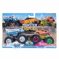 thumbnail image 1 of Hot Wheels Monster Trucks Demolition Doubles Drag Bus vs Volkswagen Beetle, 1 of 7