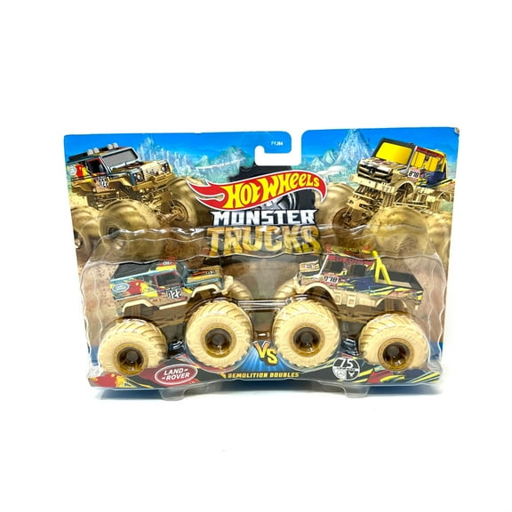 Hot Wheels Monster Trucks Demolition Doubles Land Rover Vs Unimog 2 pack