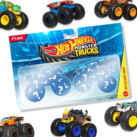 Hot Wheels Monster Trucks Demolition Doubles, Set of 2 Toy Trucks (Styles May Vary)